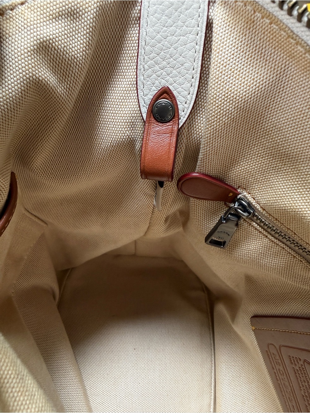 Coach Duffle Bag with Tea Rose and Rivets - Picture 12 of 13